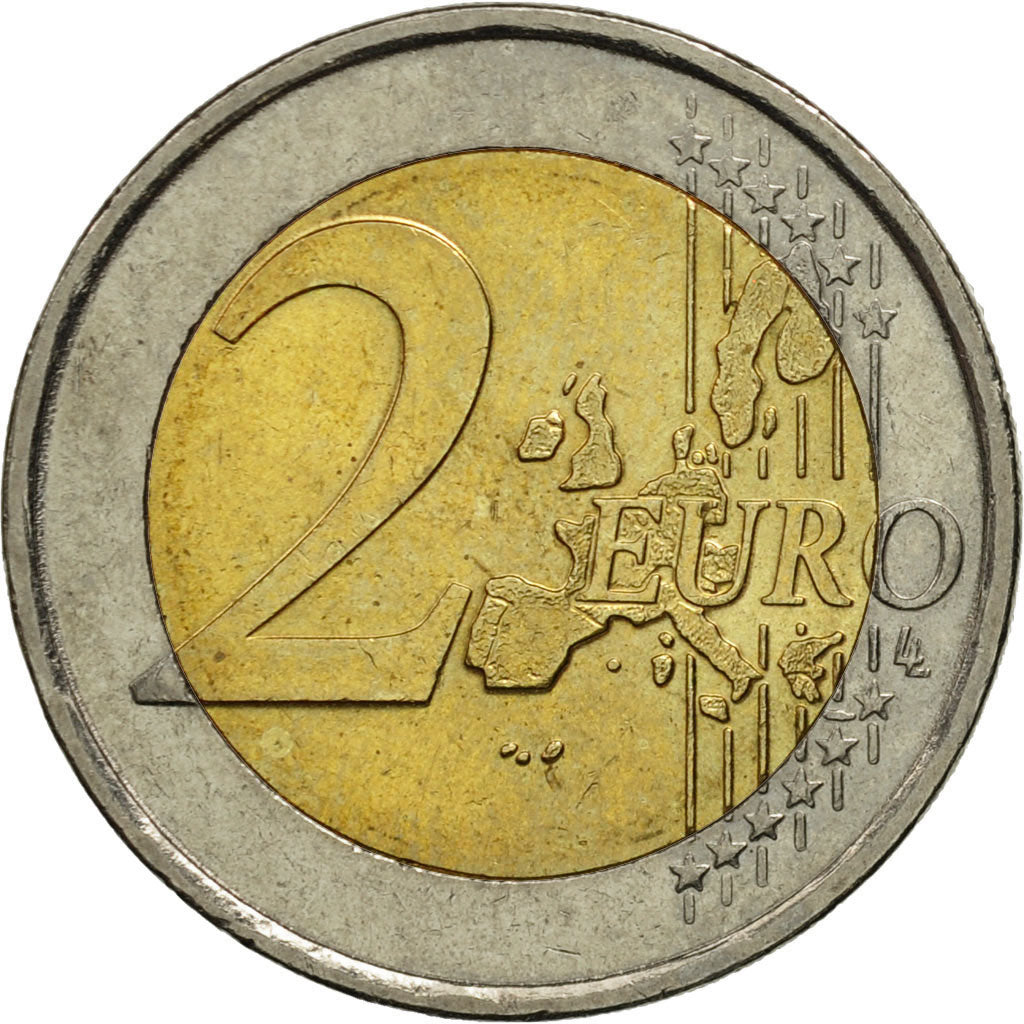 Grecja, 2 Euro, athens, 2004, MS(63), Bimetaliczny
