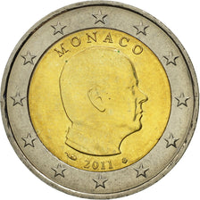 Monaco, 2 Euro, Prince Albert II, 2011, MS(63), Bi-Metallic