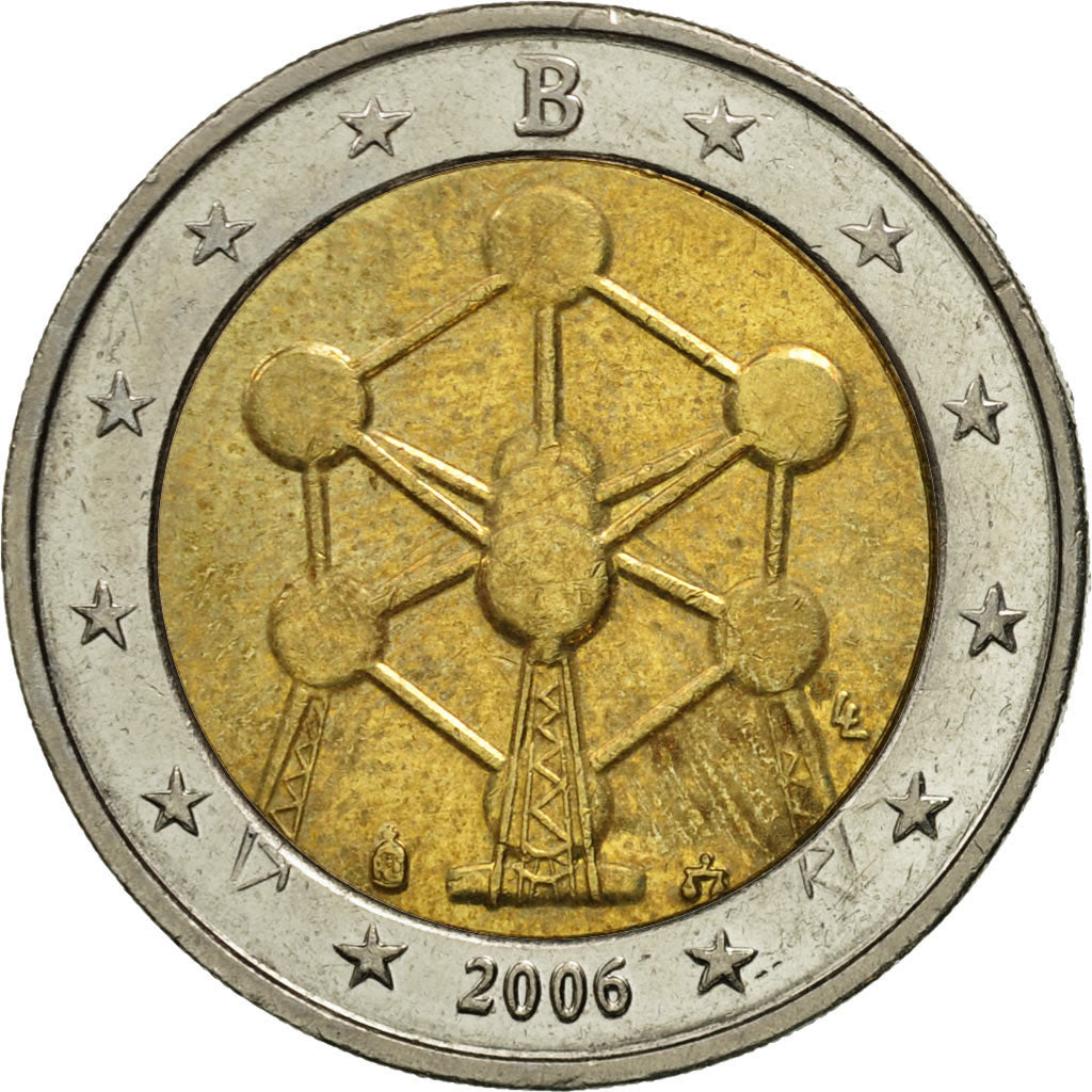 Belgien, 2 Euro, Atomium, 2006, UNZ, Bi-Metallic
