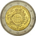 Niemcy, 2 Euro, 10 years euro, 2012, Munich, MS(63), Bimetaliczny