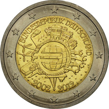 Germany, 2 Euro, 10 years euro, 2012, MS(63), Bi-Metallic