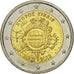 Cyprus, 2 Euro, 10 years euro, 2012, MS(63), Bi-Metallic
