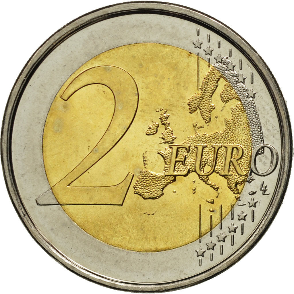 Spain, 2 Euro, 10 years euro, 2012, MS(63), Bi-Metallic