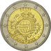 Estonia, 2 Euro, 10 years euro, 2012, MS(63), Bi-Metallic