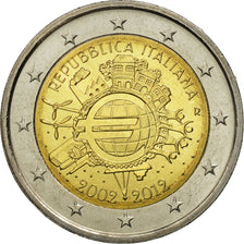 Włochy, 2 Euro, 10 years euro, 2012, MS(63), Bimetaliczny