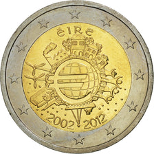 Ireland, 2 Euro, 10 years euro, 2012, MS(63), Bi-Metallic