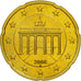 GERMANY - FEDERAL REPUBLIC, 20 Euro Cent, 2006, MS(63), Brass, KM:211