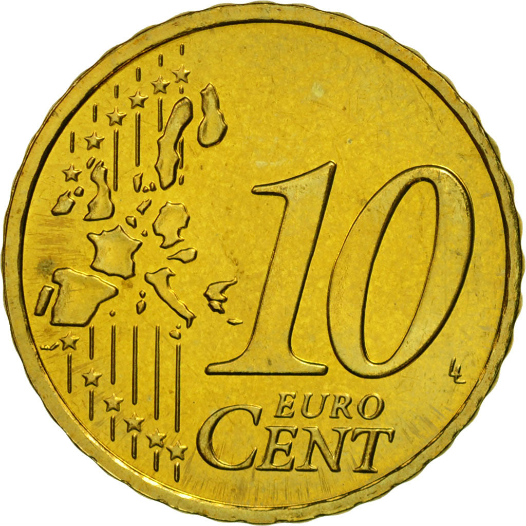 GERMANY - FEDERAL REPUBLIC, 10 Euro Cent, 2006, MS(63), Brass, KM:210