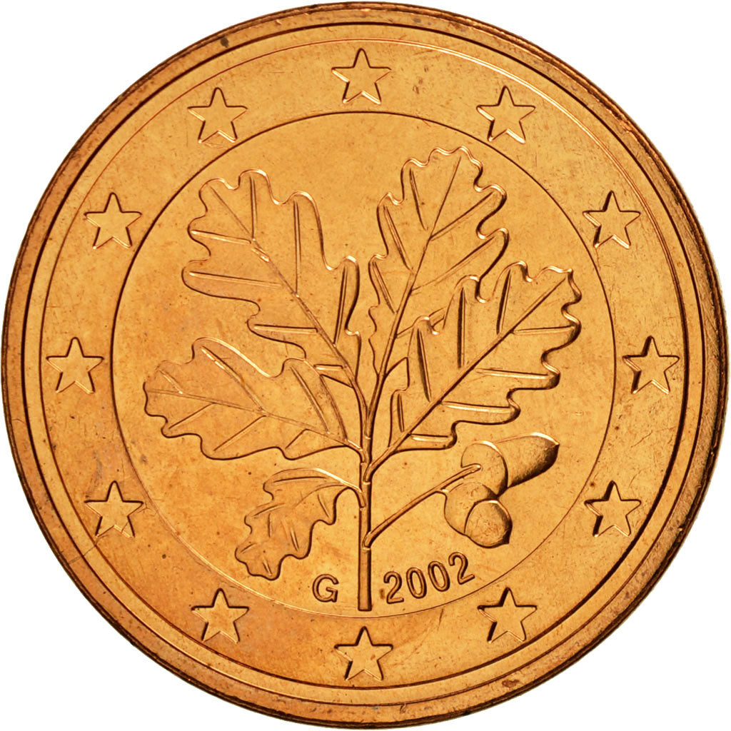République fédérale allemande, 5 Euro Cent, 2002, SPL, Copper Plated Steel