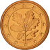 Federale Duitse Republiek, Euro Cent, 2002, UNC-, Copper Plated Steel, KM:207