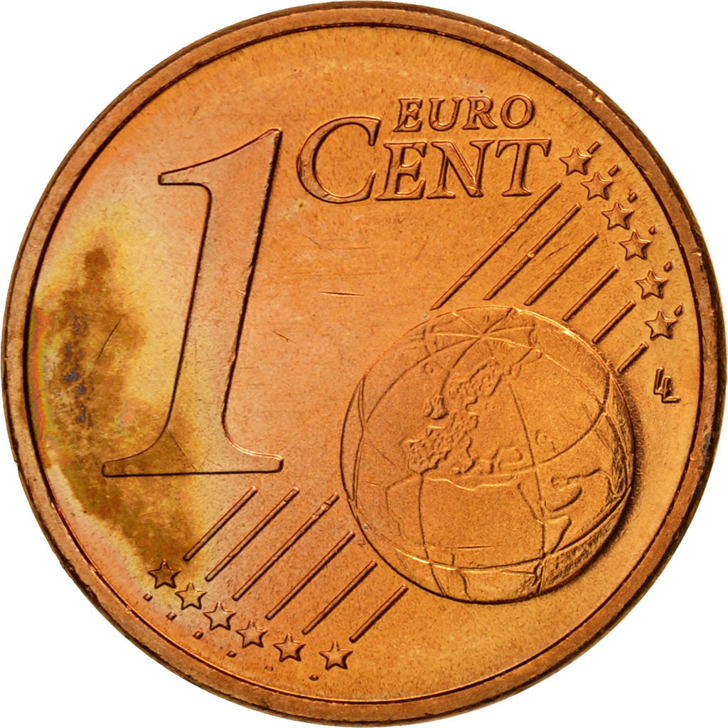GERMANY - FEDERAL REPUBLIC, Euro Cent, 2002, MS(63), Copper Plated Steel, KM:207
