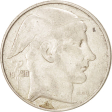 BELGIUM, 50 Francs, 50 Frank, 1950, KM #137, EF(40-45), Silver, 30, 12.40