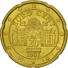 Austria, 20 Euro Cent, 2007, SPL, Ottone, KM:3086