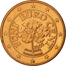 Austria, 5 Euro Cent, 2002, MS(63), Copper Plated Steel, KM:3084