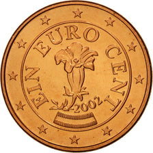 Austria, Euro Cent, 2002, MS(63), Copper Plated Steel, KM:3082