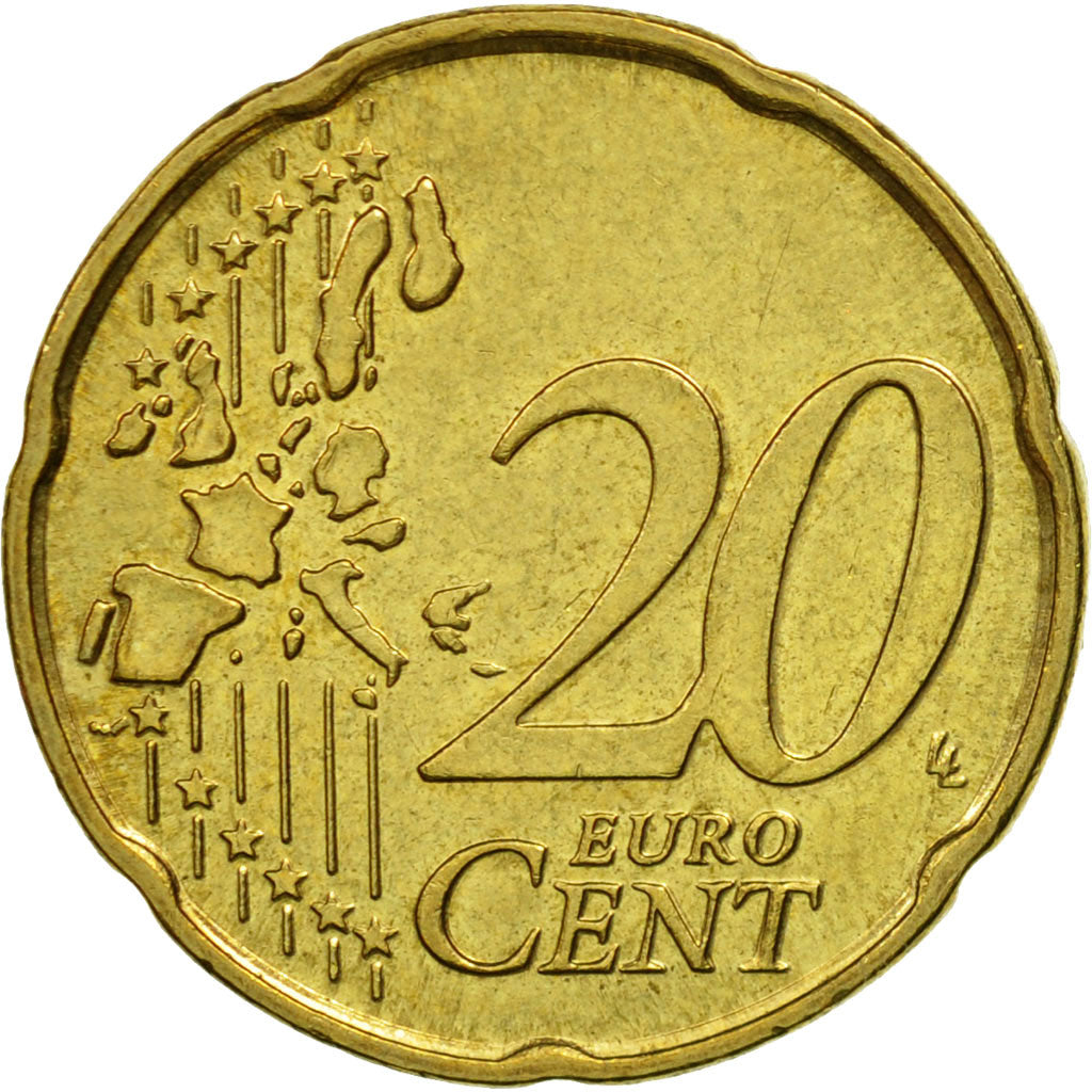 Belgio, 20 Euro Cent, 2003, SPL, Ottone, KM:228