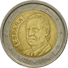 Spagna, 2 Euro, 2000, BB, Bi-metallico, KM:1047