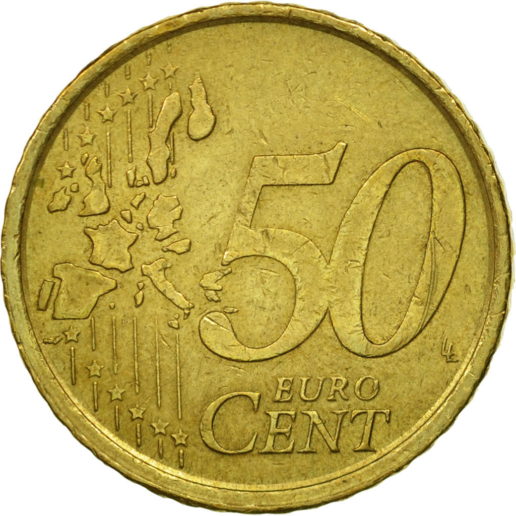 Espagne, 50 Euro Cent, 2000, SPL, Laiton, KM:1045