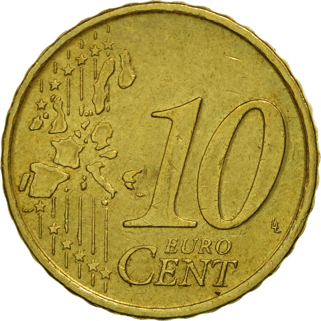 Spanje, 10 Euro Cent, 1999, UNC-, Tin, KM:1043
