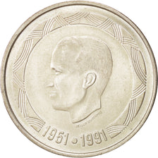 BELGIUM, 500 Francs, 500 Frank, 1991, KM #197, AU(55-58), Silver, 37, 22.80