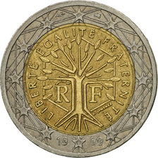 France, 2 Euro, 1999, EF(40-45), Bi-Metallic, KM:1289