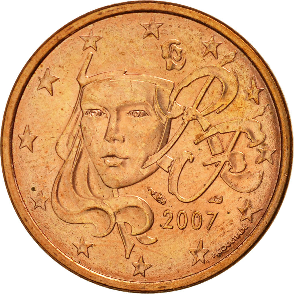 Coin, France, 5 Euro Cent, 2007, MS(63), Copper Plated Steel, KM:1284