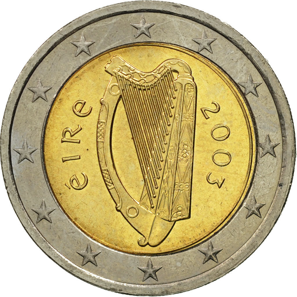 IRELAND REPUBLIC, 2 Euro, 2003, MS(63), Bi-Metallic, KM:39