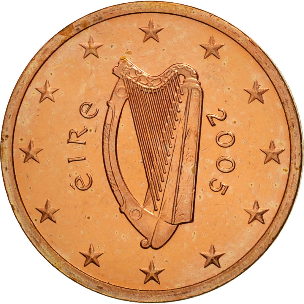 IRELAND REPUBLIC, 5 Euro Cent, 2005, MS(63), Copper Plated Steel, KM:34