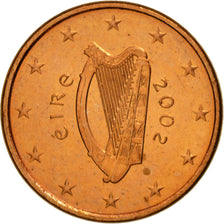 IRELAND REPUBLIC, Euro Cent, 2002, MS(63), Copper Plated Steel, KM:32
