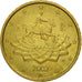 Italy, 50 Euro Cent, 2002, MS(63), Brass, KM:215