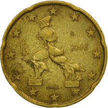 Italy, 20 Euro Cent, 2002, MS(63), Brass, KM:214