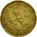 Italy, 20 Euro Cent, 2002, MS(63), Brass, KM:214