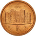 Italia, Euro Cent, 2002, SC, Cobre chapado en acero, KM:210