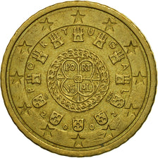 Portugal, 50 Euro Cent, 2002, MS(63), Brass, KM:745