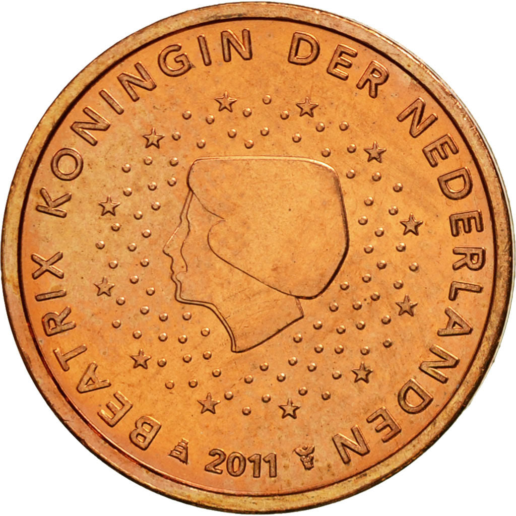 Netherlands, 2 Euro Cent, 2011, MS(63), Copper Plated Steel, KM:235