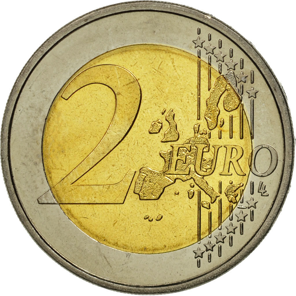 GERMANY - FEDERAL REPUBLIC, 2 Euro, 2002, MS(63), Bi-Metallic, KM:214