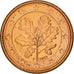 GERMANY - FEDERAL REPUBLIC, Euro Cent, 2002, MS(63), Copper Plated Steel, KM:207