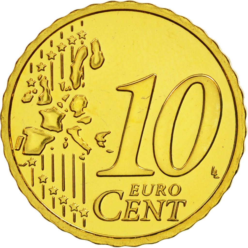 Oostenrijk, 10 Euro Cent, 2004, UNC-, Tin, KM:3085