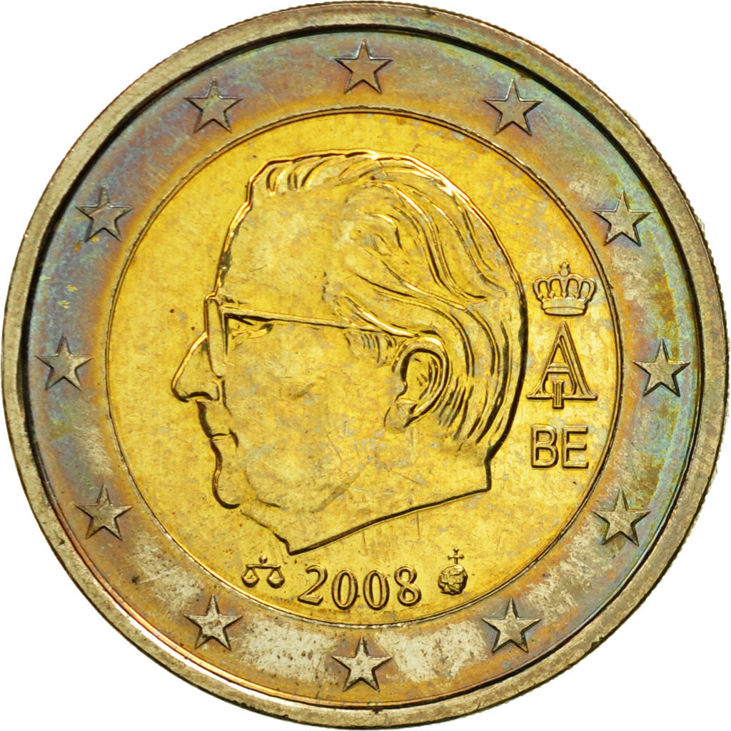 Bélgica, 2 Euro, 2008, SC, Bimetálico, KM:281