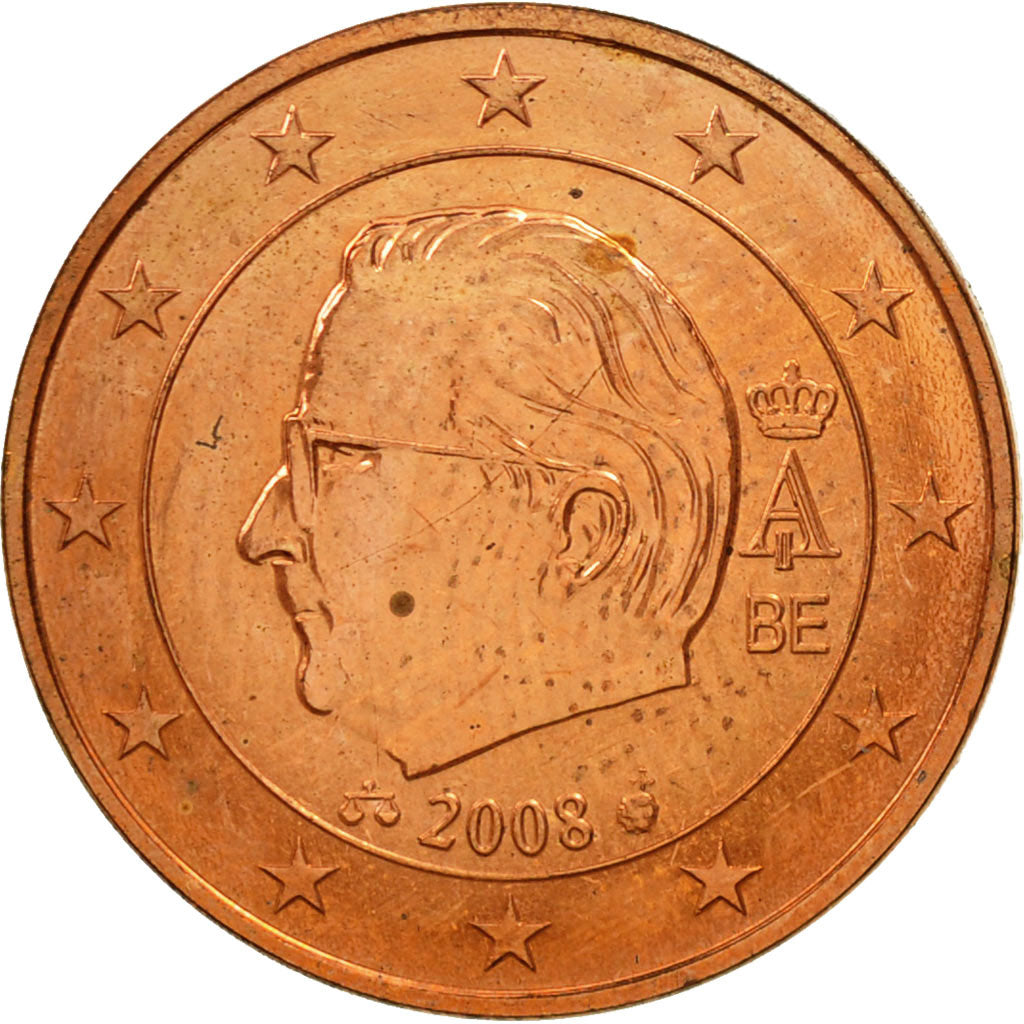Belgium, 5 Euro Cent, 2008, MS(63), Copper Plated Steel, KM:276
