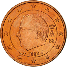 Belgium, 2 Euro Cent, 2008, MS(63), Copper Plated Steel, KM:275
