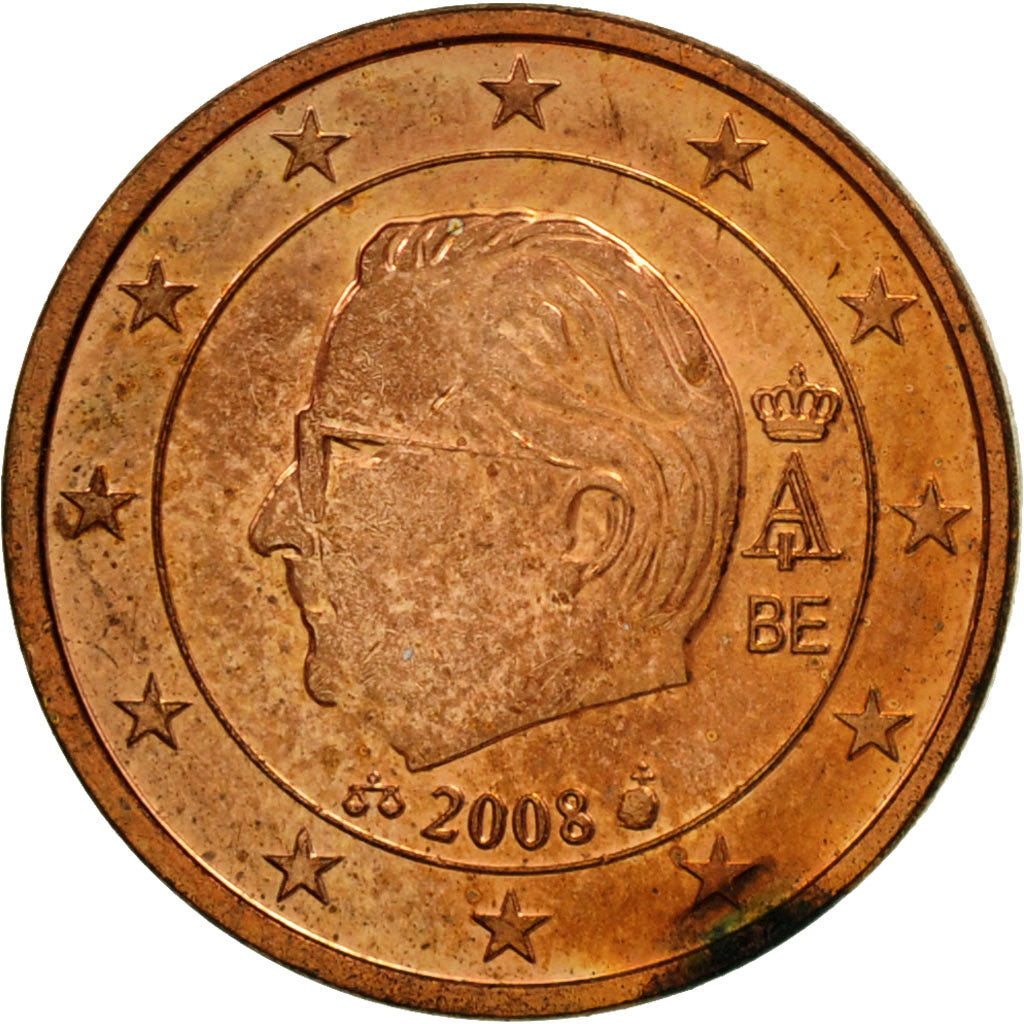 Belgium, Euro Cent, 2008, MS(63), Copper Plated Steel, KM:274