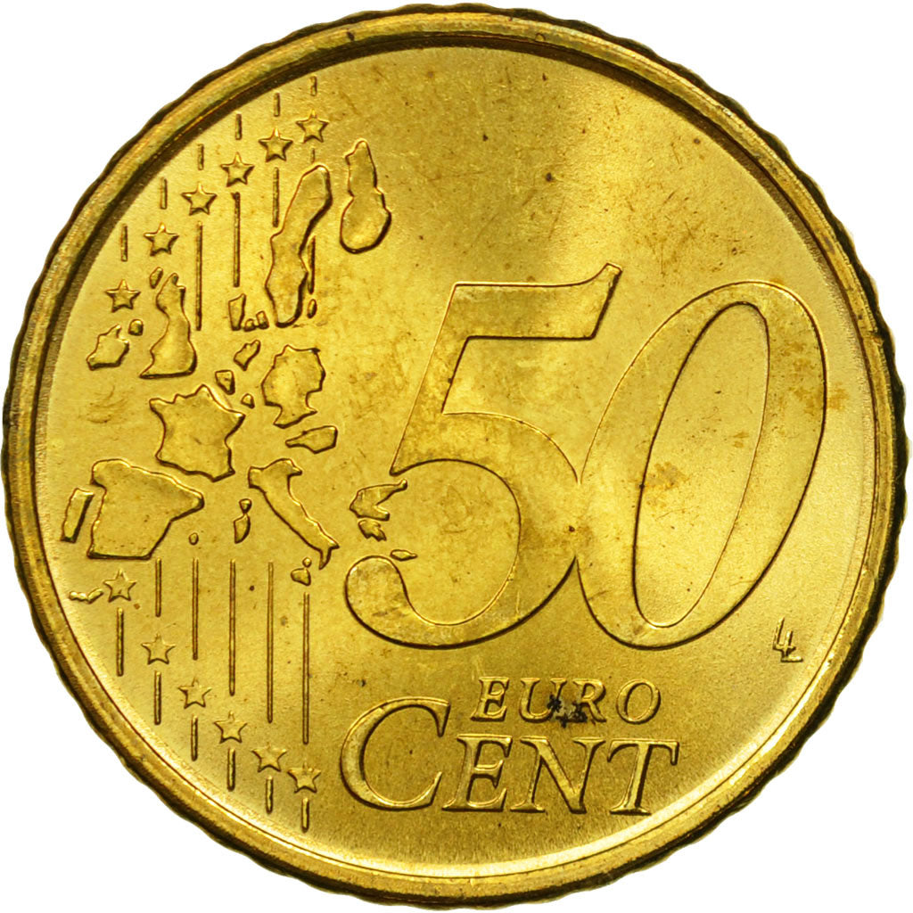 Spanien, 50 Euro Cent, 2002, UNZ, Messing, KM:1045