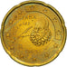Espagne, 20 Euro Cent, 2002, SPL, Laiton, KM:1044