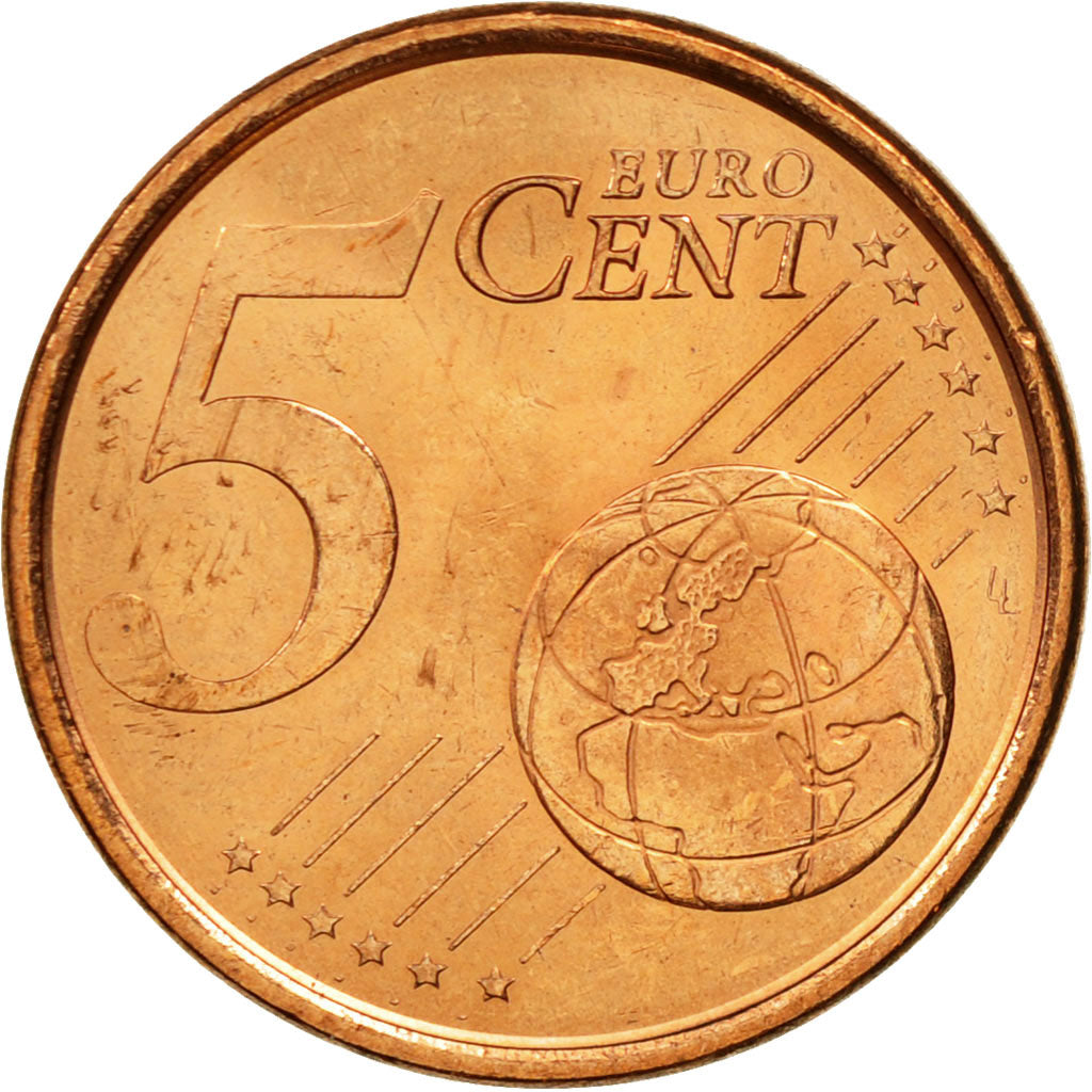 Spain, 5 Euro Cent, 2002, MS(63), Copper Plated Steel, KM:1042