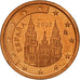 Spain, 2 Euro Cent, 2002, MS(63), Copper Plated Steel, KM:1041