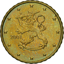 Finlandia, 10 Euro Cent, 2001, SPL, Ottone, KM:101