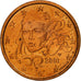 Moneta, Francja, 5 Euro Cent, 2001, Paris, MS(63), Miedź platerowana stalą