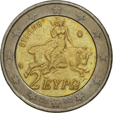 Greece, 2 Euro, 2001, MS(63), Bi-Metallic, KM:188