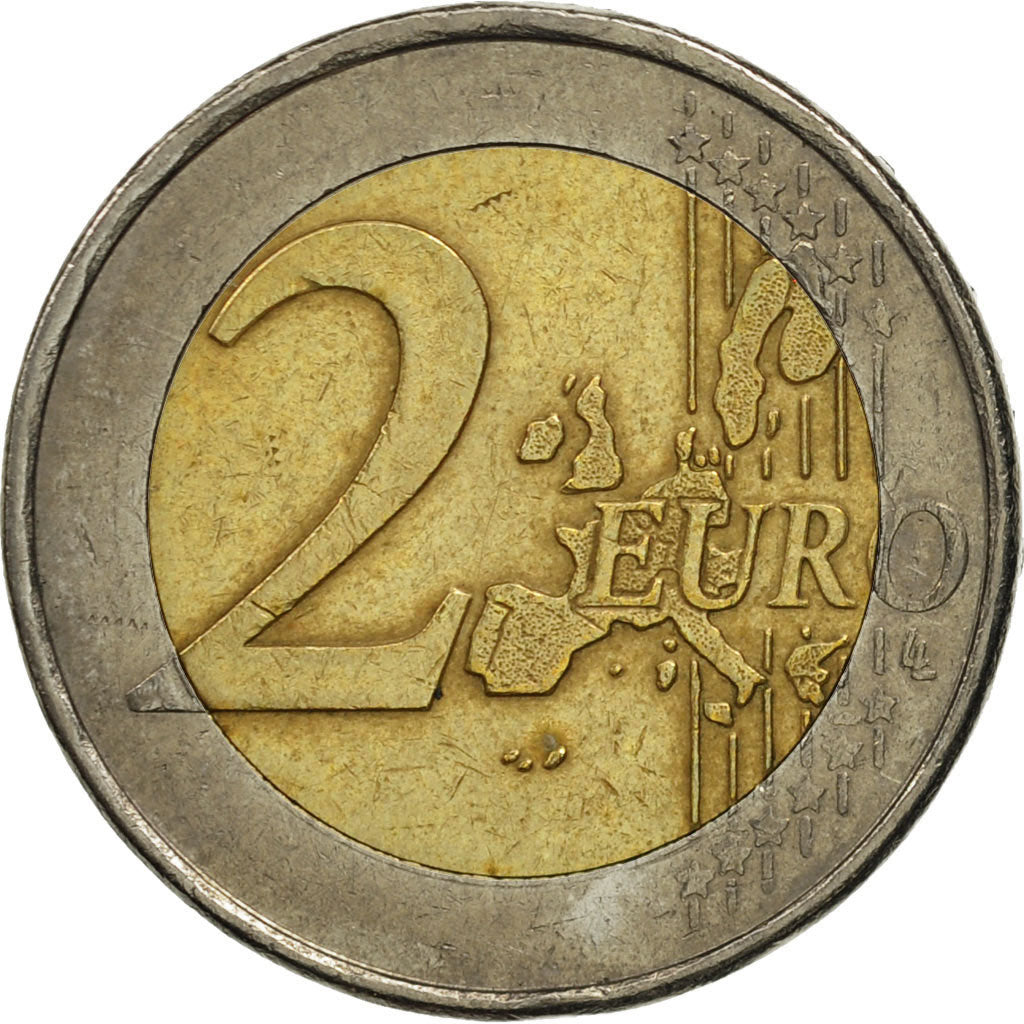 Greece, 2 Euro, 2001, MS(63), Bi-Metallic, KM:188